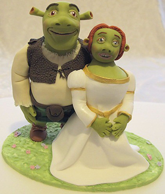 shrek wedding cake