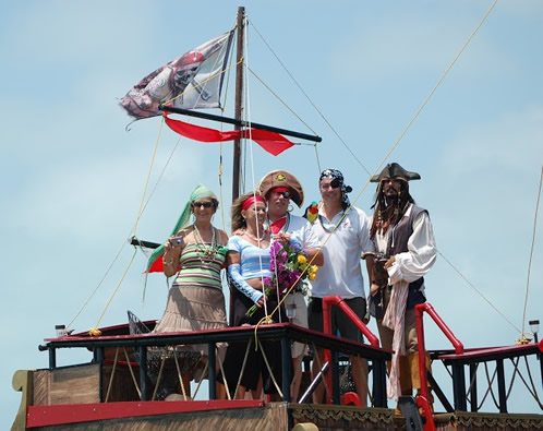 wedding on a pirate ship