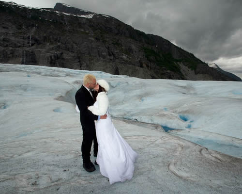 wedding on a glacier