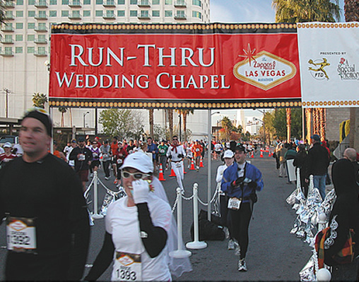 wedding at a marathon